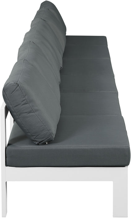 Nizuc - Outdoor Patio 6 Seat Armless Modular Sofa With White Frame - Simple Home Plus