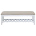 Bexhill - Upholstered Rectangular Bench With Shelf - White - Simple Home Plus