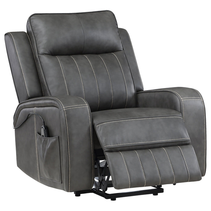 Raelynn - Upholstered Track Arm Recliner - Simple Home Plus