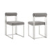 Anastasia - Dining Room Chair Set With Brushed Silver Frame - Simple Home Plus