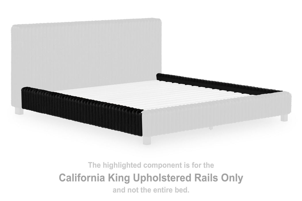 Zuraleus - California King Upholstered Rails - Black - Simple Home Plus