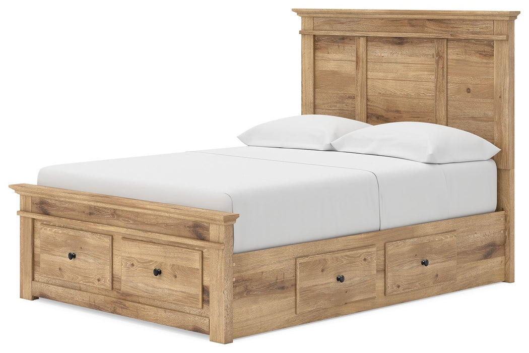 Makidern - Panel Storage Bed With 2 Under Bed Storage Units - Simple Home Plus