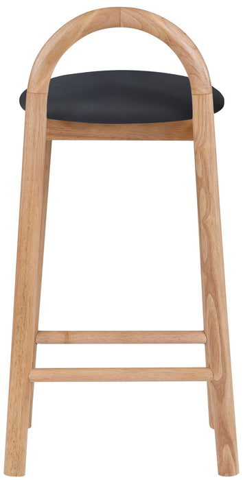 Calvin - Faux Leather Stool - Light Brown Legs - Simple Home Plus
