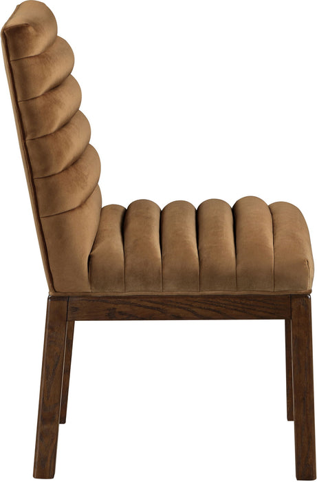 Evelyn - Dining Chair With Brown Legs - Saddle - Simple Home Plus