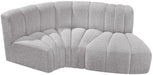 Arc - Boucle Fabric 3 Piece Modular L-Shaped Sofa - Simple Home Plus