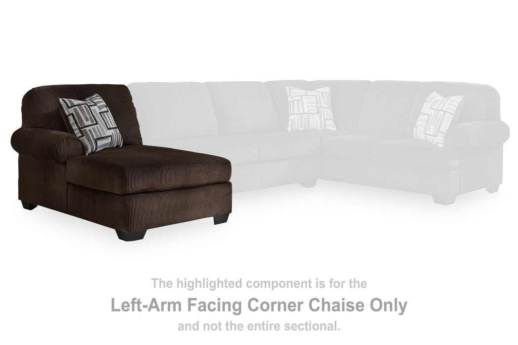 Kimlee - LAF Corner Chaise - Chocolate - Simple Home Plus