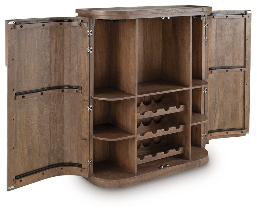 Landermont - Medium Brown - Bar Cabinet - Simple Home Plus