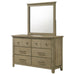 Hazlewood - 6-Drawer Bedroom Dresser With Mirror - Vineyard Oak - Simple Home Plus
