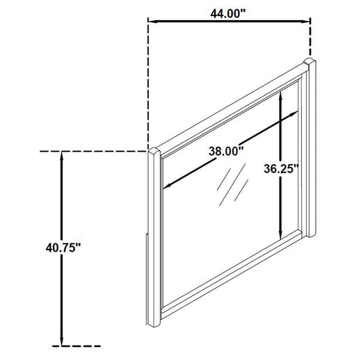 Leandro - Dresser Mirror - Burnished Black - Simple Home Plus