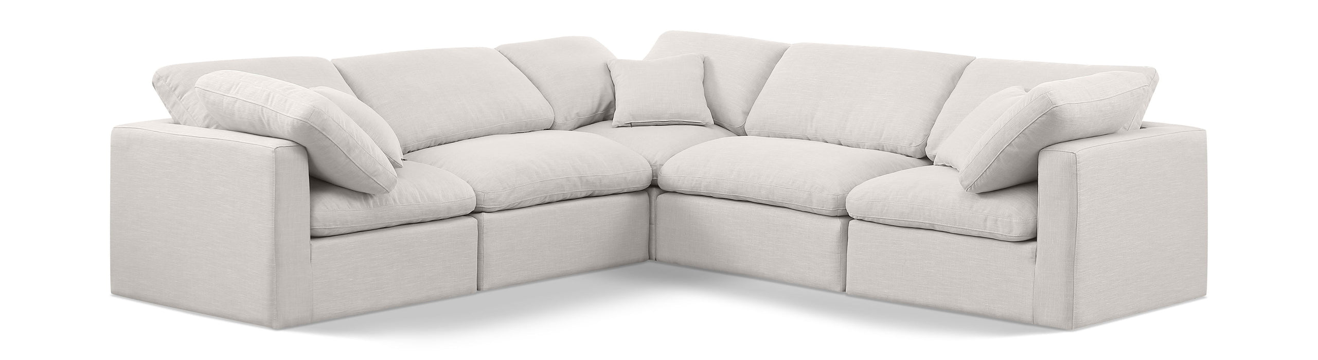Indulge - Linen 5 Piece Modular Corner Sectional - Simple Home Plus