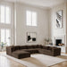 Shaggy - 7 Piece Modular U-Shaped Sectional With Ottoman - Simple Home Plus