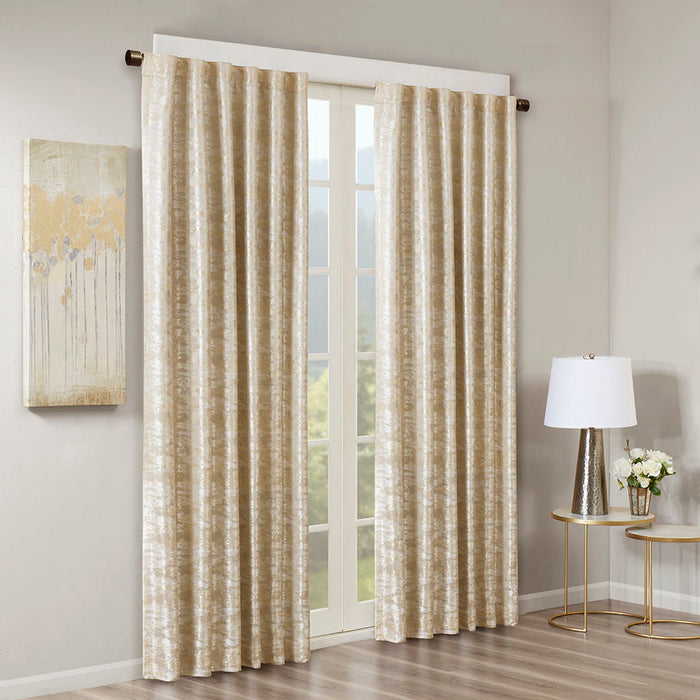 Cassius - Lined Total Blackout Window Panel - Gold - Simple Home Plus