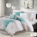 Lola - California King Comforter Set - Aqua - Simple Home Plus