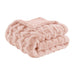 Ruched Fur - Ruched Throw - Blush - Simple Home Plus