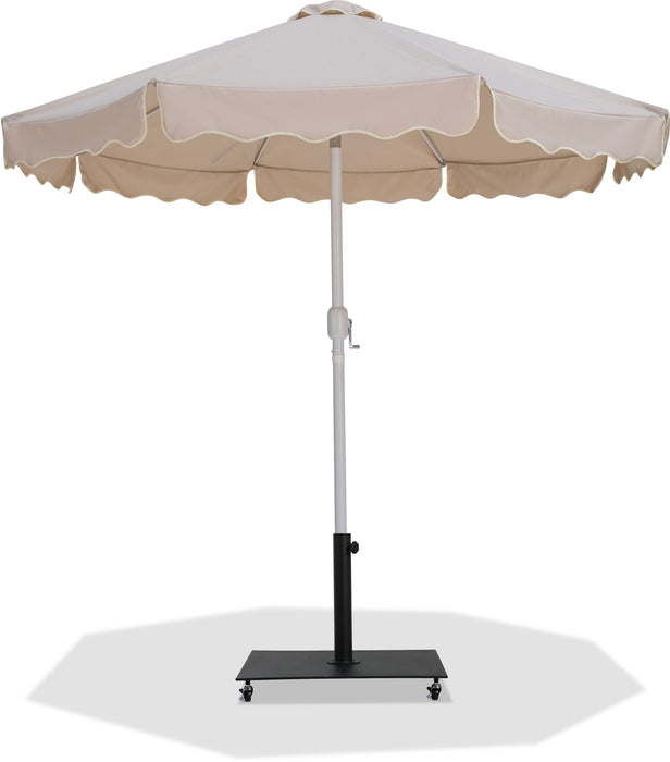 Amalfi - Aluminum Patio Umbrella - Black Base / White Pole - Simple Home Plus