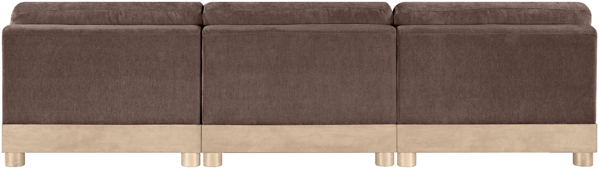 Turin - Chenille Fabric Upholstered Modular Sectional - Brown - Simple Home Plus