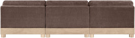 Turin - Chenille Fabric Upholstered Modular Sectional - Brown - Simple Home Plus