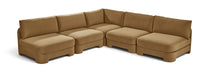 Hammond - Velvet Performance Fabric Upholstered 5 Piece Armless Sectional - Simple Home Plus