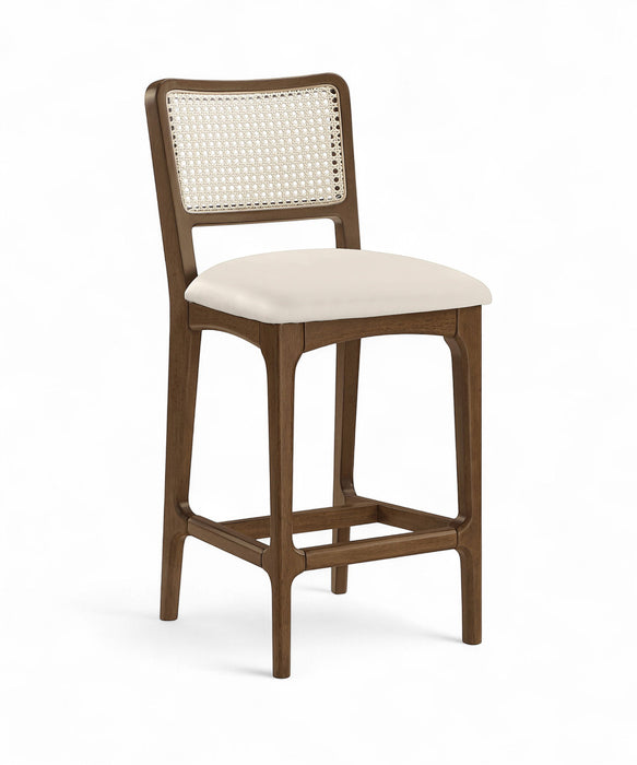 Atrium - Counter Stool With Brushed Brown Base (Set of 2) - Simple Home Plus
