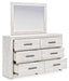 Cayboni - Whitewash - Dresser And Mirror - Simple Home Plus