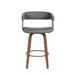Topanga - Swivel Walnut Wood Stool - Simple Home Plus
