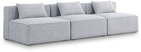Cube - Linen Modular 3 Seat Armless Sofa - Simple Home Plus