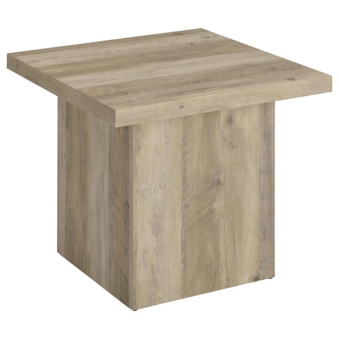 Devar - Square Coffee End Table Set - Distressed Pine - Simple Home Plus