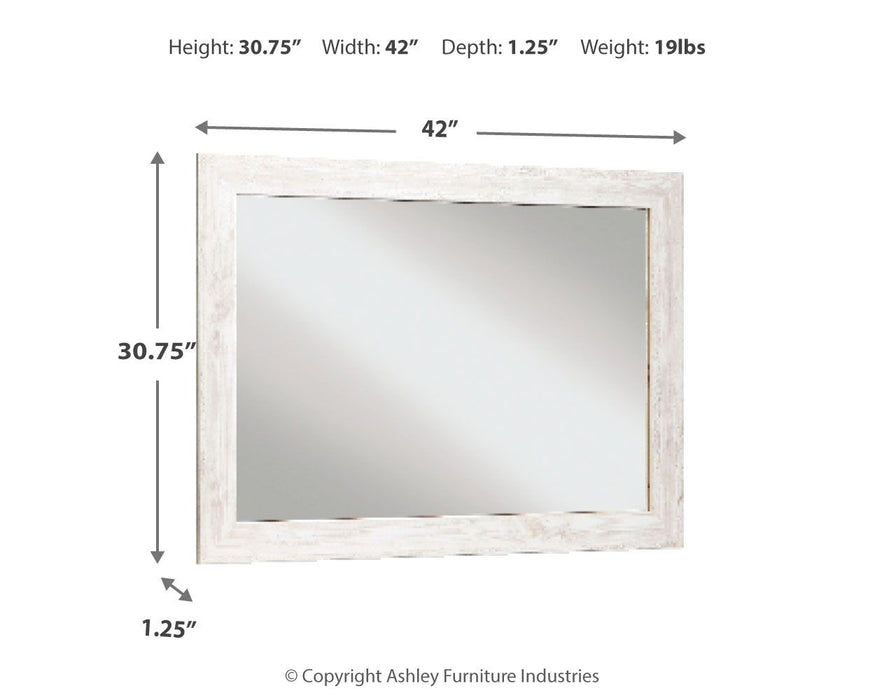 Paxberry - Whitewash - Bedroom Accent Mirror - Simple Home Plus