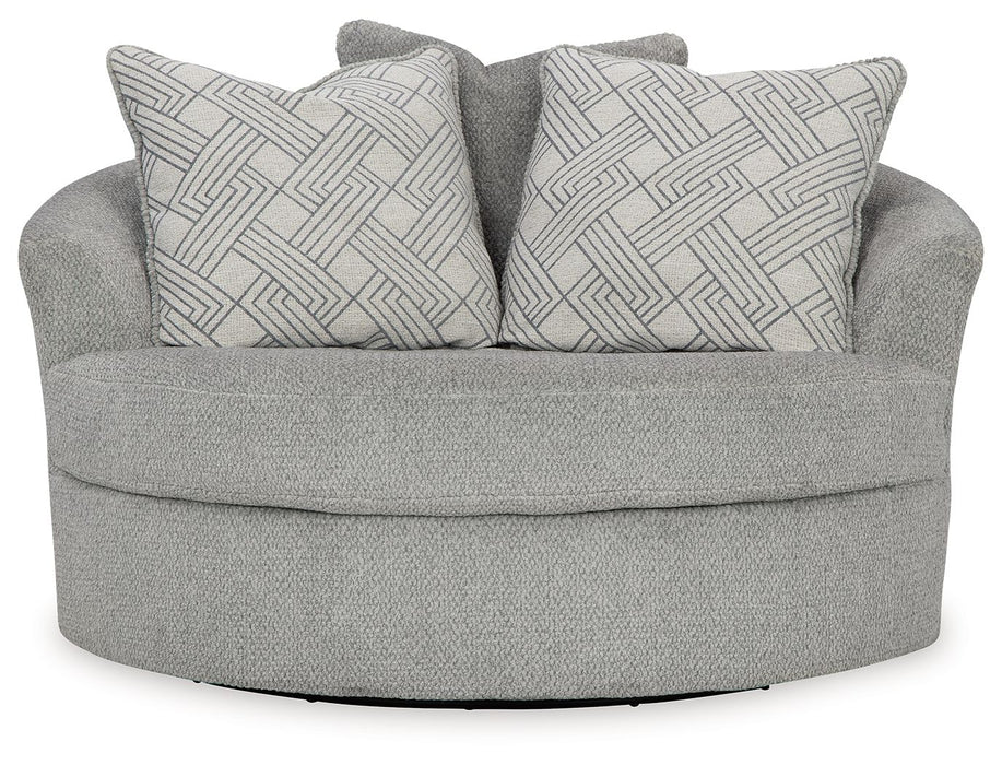 Casselbury - Cement - Oversized Swivel Accent Chair - Simple Home Plus