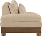 Turin - Chenille Fabric Upholstered Modular Arm Chair - Walnut Base - Simple Home Plus