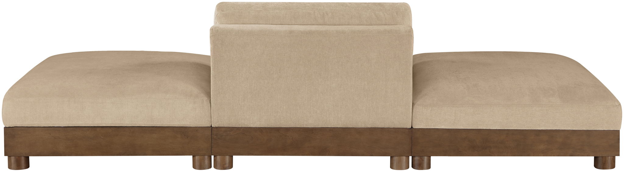 Turin - Chenille Fabric Upholstered Modular Sectional - Beige - Simple Home Plus