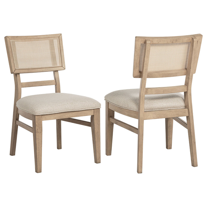 Kailani - Radio Weave Cane Dining Side Chair (Set of 2) - Beige Oak - Simple Home Plus