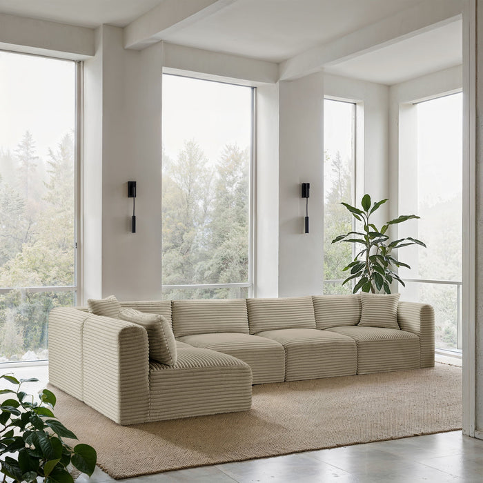Shaggy - 5 Piece Modular Sectional - Simple Home Plus