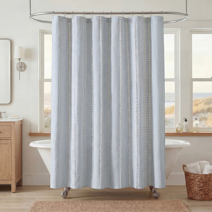 Anslee - Shower Curtain - Blue