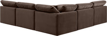 Indulge - Velvet 5 Piece Modular Corner Armless Sectional - Simple Home Plus