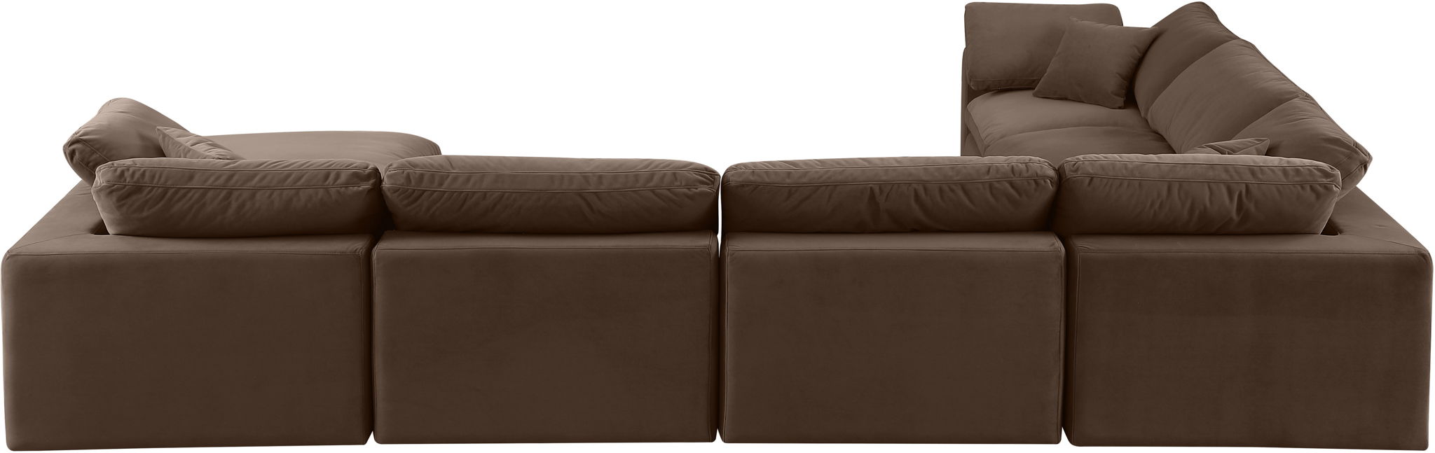 Comfy - 7 Piece Velvet Modular Sectional With Chaise - Simple Home Plus