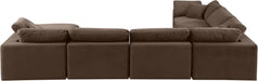 Comfy - 7 Piece Velvet Modular Sectional With Chaise - Simple Home Plus