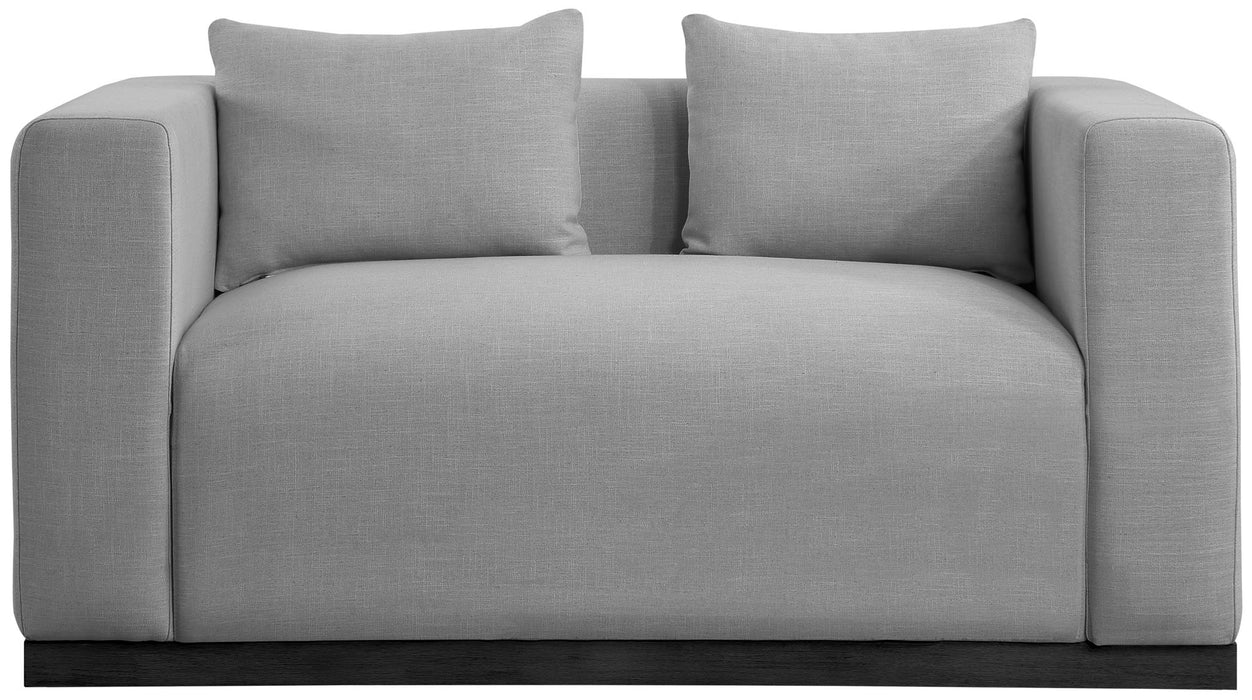 Alfie - Linen Textured Fabic Loveseat - Simple Home Plus