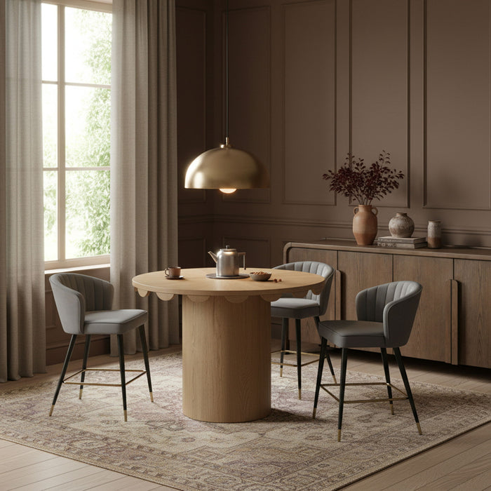 Dahlia - Solid Wood And Natural Cane Table - Simple Home Plus