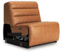 Modero - 5-Piece Power Reclining Sectional With 2 Armless Power Recliners - Toffee - Simple Home Plus