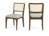 Atrium - Upholstered Seat Dining Chair With Brushed Brown Base (Set of 2) - Simple Home Plus