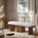 Wilshire - Bench With Brown Base - Cream - Simple Home Plus