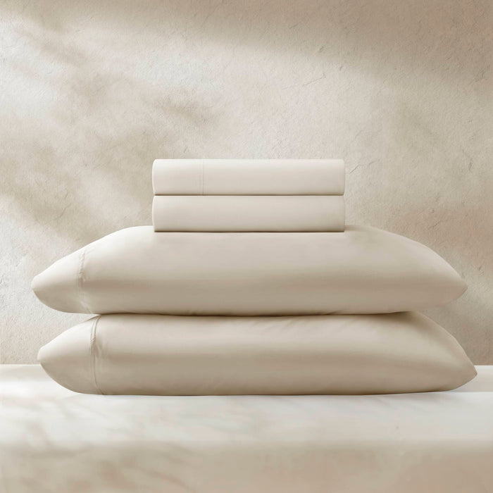 Split King Stretch Jersey Sheet Set - Ivory - Simple Home Plus