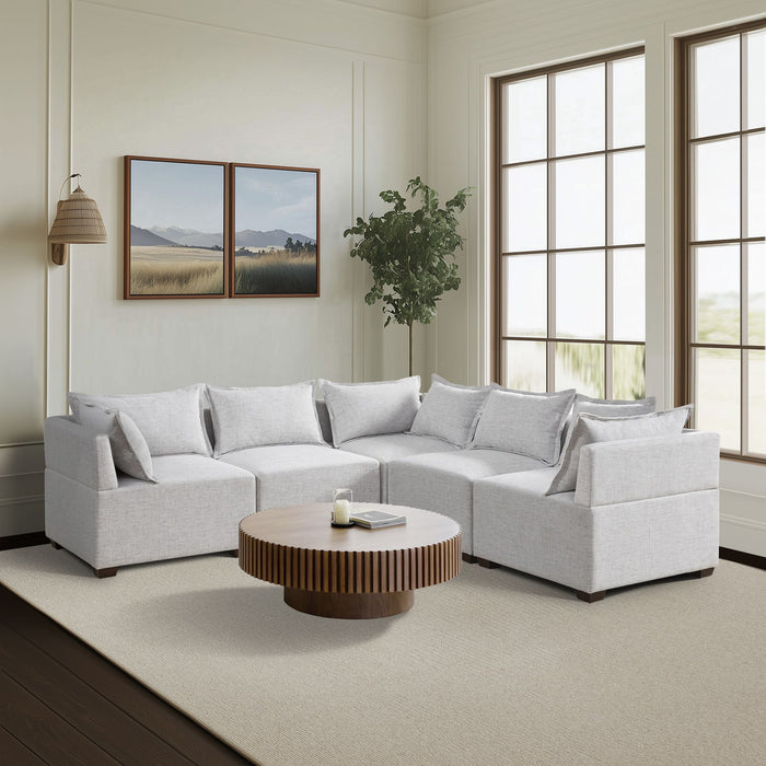 Molly - Modular Ottoman - Silver Gray - Simple Home Plus