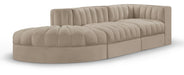Rummi - Velvet Performance Fabric Upholstered 3 Piece Modular Sectional - Simple Home Plus
