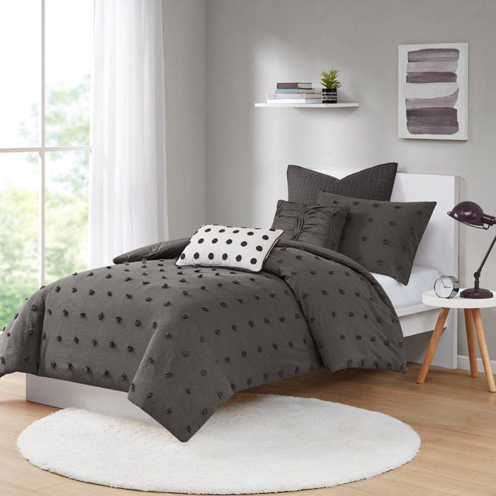 Brooklyn - Twin Duvet Cover Set - Charcoal
