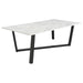 Mayer - Rectangular Faux Marble Dining Table - White - Simple Home Plus
