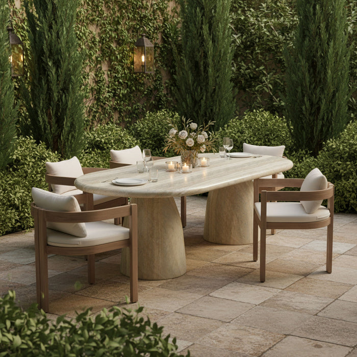 Newport - Water Resistant Fabric Upholstered Outdoor Patio Dining Chair - Simple Home Plus
