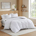 Logan - California King Striped Duvet Set - White - Simple Home Plus