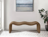 Willow - Faux Leather Bench - Brown - Simple Home Plus
